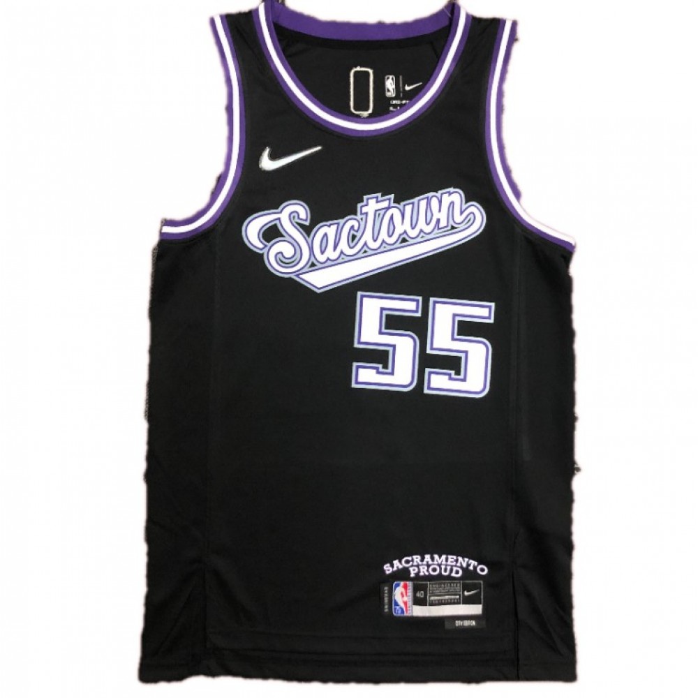 Men's Sacramento Kings Jason Williams #55 Black 2021/22 Swingman NBA Jersey - City Edition-Pro Kit Vault | Brand New 26/27 Sports Jerseys
